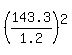 %28143.3%2F1.2%29%5E2