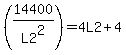 %2814400%2FL2%5E2%29=4L2%2B4