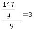 %28147%2Fy%29%2Fy=3
