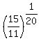 %2815%2F11%29%5E%281%2F20%29