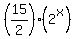 %2815%2F2%29%282%5Ex%29