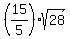%2815%2F5%29%2A+sqrt%2828%29