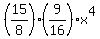 %2815%2F8%29%289%2F16%29x%5E4