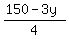 %28150-3y%29%2F4