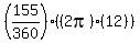 %28155%2F360%29%28%282pi%29%2812%29%29