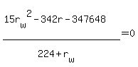 %2815r%5Bw%5D%5E2-342r-347648%29%2F%28224%2Br%5Bw%5D%29=0