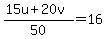 %2815u%2B20v%29%2F50=16