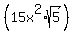 %2815x%5E2%2Asqrt%285%29%29