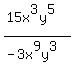 %2815x%5E3y%5E5%29%2F%28-3x%5E9y%5E3%29