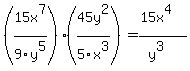 %2815x%5E7%2F9y%5E5%29%2845y%5E2%2F5x%5E3%29=+%2815x%5E4%29%2F%28y%5E3%29