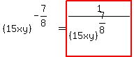 %2815xy%29%5E%28-7%2F8%29++=+highlight%281%2F%28%2815xy%29%5E%28expr%287%2F8%29%29%29%29