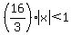 %2816%2F3%29abs%28x%29%3C1