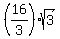 %2816%2F3%29sqrt%283%29