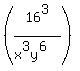 %2816%5E3%2F%28x%5E3y%5E6%29%29
