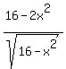 %2816-2x%5E2%29%2Fsqrt%2816-x%5E2%29
