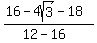 %2816-4sqrt%283%29-18%29%2F%2812-16%29