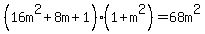 %2816m%5E2%2B8m%2B1%29%281%2Bm%5E2%29=68m%5E2
