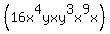 %2816x%5E4yxy%5E3x%5E9x+%29