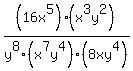 %2816x%5E5%29%28x%5E3y%5E2%29%2Fy%5E8%28x%5E7y%5E4%29%288xy%5E4%29