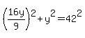 %2816y%2F9%29%5E2%2By%5E2=42%5E2