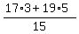 %2817%2A3%2B19%2A5%29%2F15