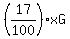 %2817%2F100%29+x+G