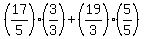 %2817%2F5%29%283%2F3%29+%2B+%2819%2F3%29%285%2F5%29