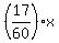 %2817%2F60%29x