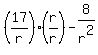 %2817%2Fr%29%28r%2Fr%29-8%2Fr%5E2