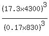%2817.3x4300%29%5E3%2F%280.17x830%29%5E3