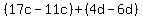 %2817c-11c%29%2B%284d-6d%29