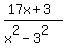 %2817x%2B3%29%2F%28x%5E2-3%5E2%29