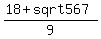 %2818%2B+sqrt+567%29%2F9