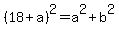 %2818%2Ba%29%5E2=a%5E2%2Bb%5E2
