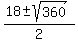 %2818+%2B-+sqrt%28360%29%29%2F2