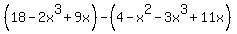 %2818-2x%5E3%2B9x%29-%284-x%5E2-3x%5E3%2B11x%29