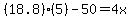 %2818.8%29%285%29-50=4x