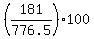 %28181%2F776.5%29%2A100