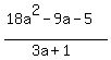 %2818a%5E2-9a-5%29%2F%283a%2B1%29