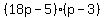 %2818p-5%29%2A%28p-3%29