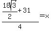 %2818sqrt%283%29%2F2+%2B+31%29%2F4+=+x+