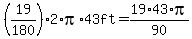 %2819%2F180%29%2A2%2Api%2A43ft=19%2A43%2Api%2F90