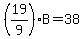 %2819%2F9%29B=38