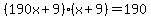 %28190x%2B9%29%28x%2B9%29=190