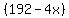 %28192-4x%29