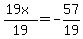 %2819x%29%2F19=+-57%2F19