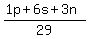 %281p+%2B+6s+%2B+3n%29%2F29