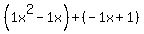 %281x%5E2-1x%29%2B%28-1x%2B1%29