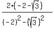 %282%28-2-sqrt%283%29%29%29%2F%28%28-2%29%5E2+-+%28sqrt%283%29%29%5E2%29+