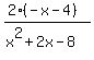 %282%28-x-4%29%29%2F%28x%5E2%2B2x-8%29